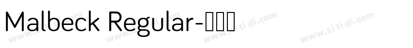 Malbeck Regular字体转换